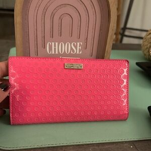 Kate Spade Hot Pink Embossed Wallet